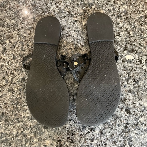 Tory Burch Miller Sandals Black Patent Leather - Picture 6 of 7